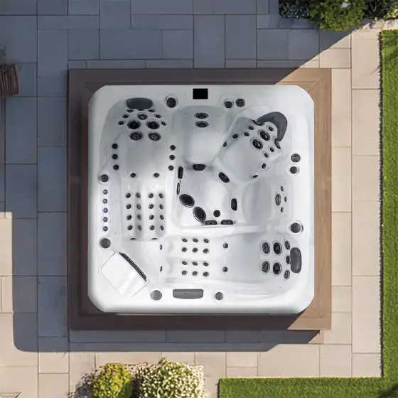 Barcelona hot tub seen from above