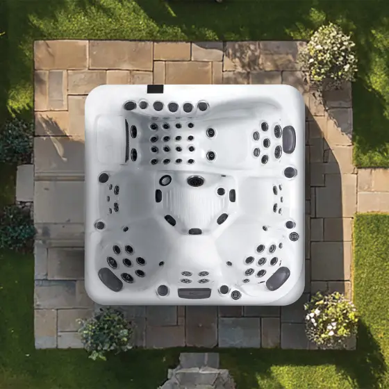 Luxury line hot tub seen from above