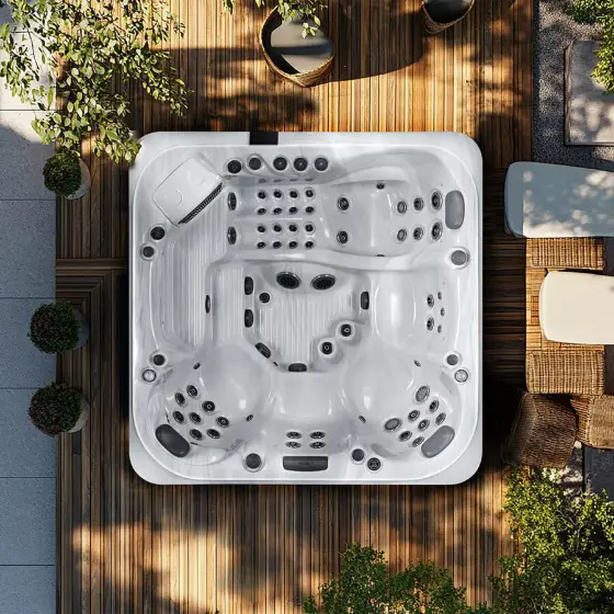 Portofino hot tub from the Luxury line, seen from above