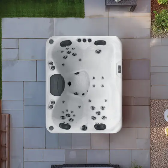 Tahiti hot tub seen from above